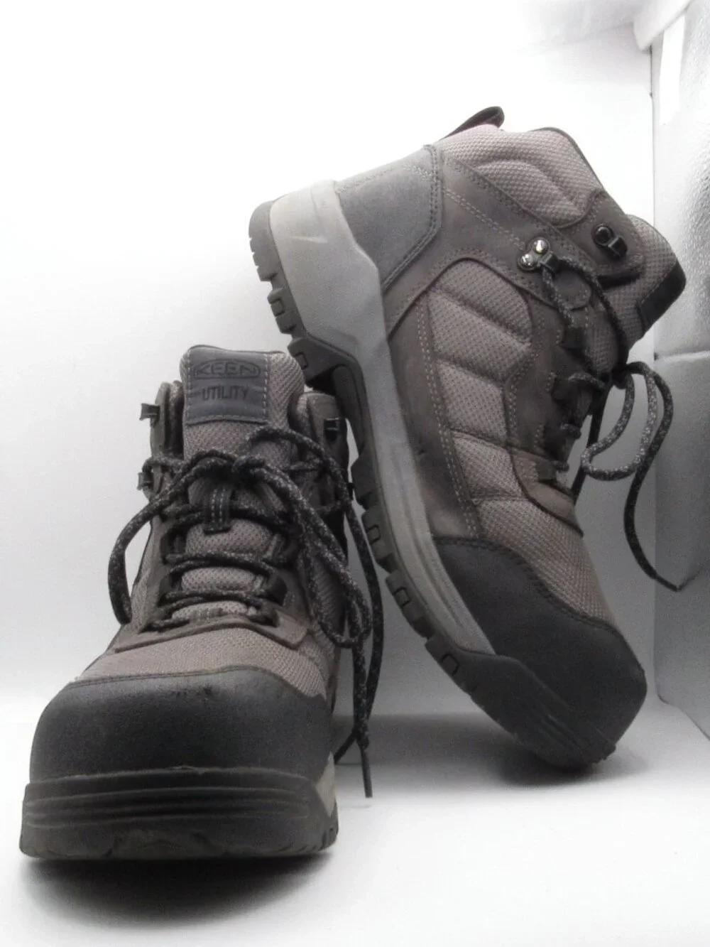 Keen Utility Gray & Black Skokie Waterproof Work Boots Size 12 Carbon Toe